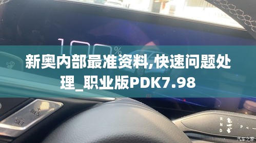 新奥内部最准资料,快速问题处理_职业版PDK7.98