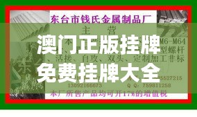 澳门正版挂牌免费挂牌大全,实地验证实施_影像版DML13.15