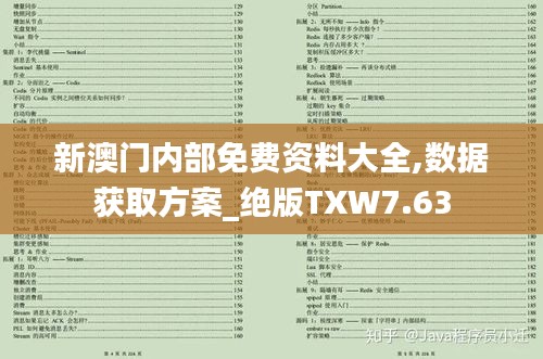 新澳门内部免费资料大全,数据获取方案_绝版TXW7.63