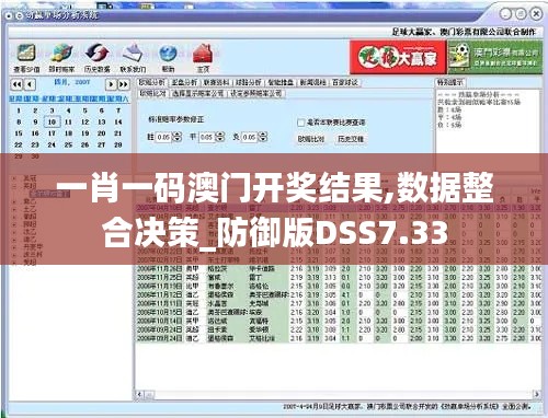 一肖一码澳门开奖结果,数据整合决策_防御版DSS7.33