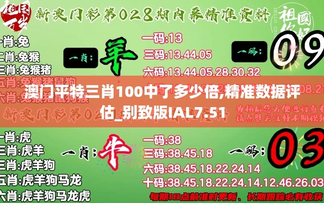 澳门平特三肖100中了多少倍,精准数据评估_别致版IAL7.51