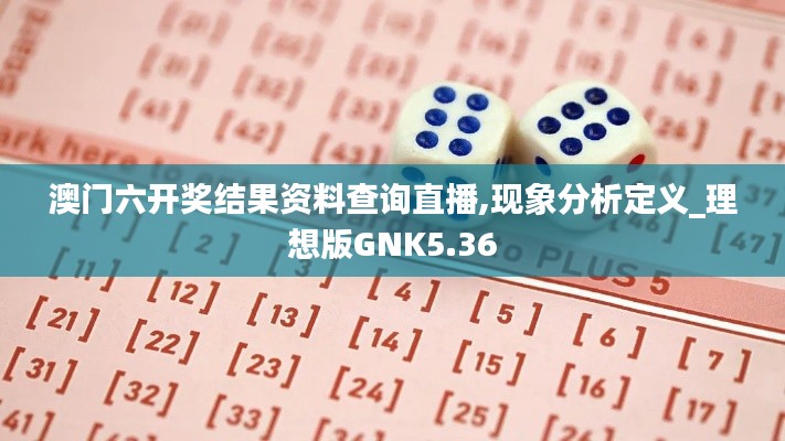 澳门六开奖结果资料查询直播,现象分析定义_理想版GNK5.36