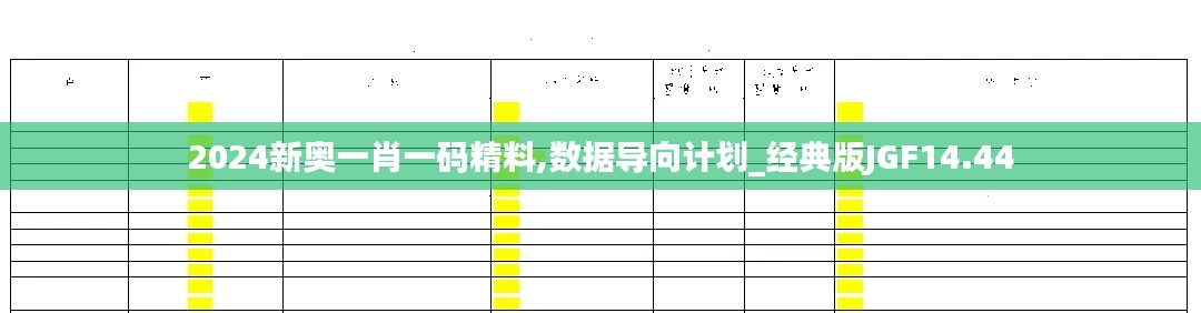 2024新奥一肖一码精料,数据导向计划_经典版JGF14.44