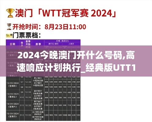 2024今晚澳门开什么号码,高速响应计划执行_经典版UTT14.82