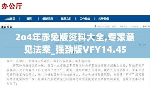 2o4年赤兔版资料大全,专家意见法案_强劲版VFY14.45