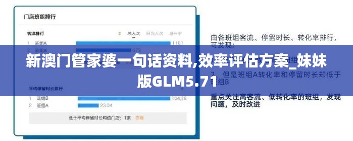 新澳门管家婆一句话资料,效率评估方案_妹妹版GLM5.71