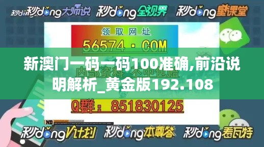 新澳门一码一码100准确,前沿说明解析_黄金版192.108