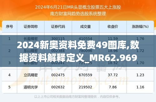 2024新奥资料免费49图库,数据资料解释定义_MR62.969