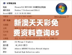 新澳天天彩免费资料查询85期,专业执行解答_W85.265