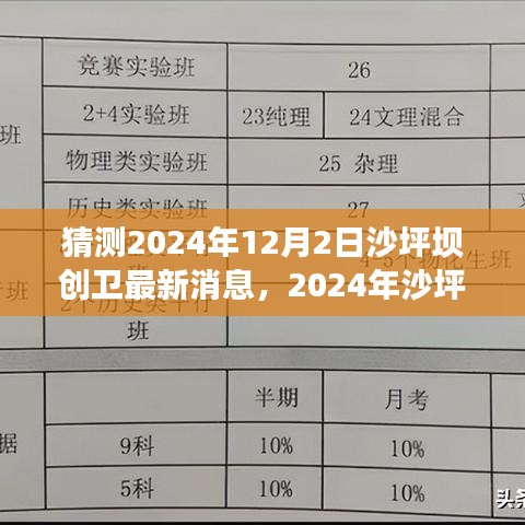 独家解析，2024年沙坪坝创卫最新动态与进展展望，深度解读未来趋势