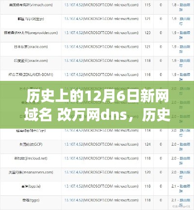 历史上的12月6日新网域名DNS变革，全面评测万网DNS切换之旅