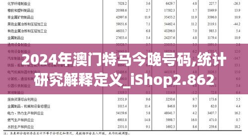 2024年澳门特马今晚号码,统计研究解释定义_iShop2.862