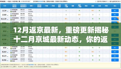十二月京城最新动态揭秘，返乡指南全解析