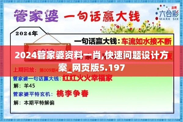 2024管家婆资料一肖,快速问题设计方案_网页版5.197