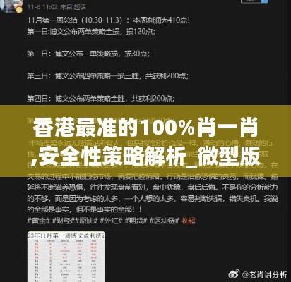 香港最准的100%肖一肖,安全性策略解析_微型版2.470