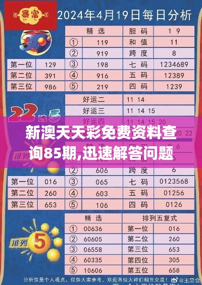 新澳天天彩免费资料查询85期,迅速解答问题_高级款1.114