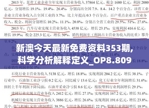 新澳今天最新免费资料353期,科学分析解释定义_OP8.809